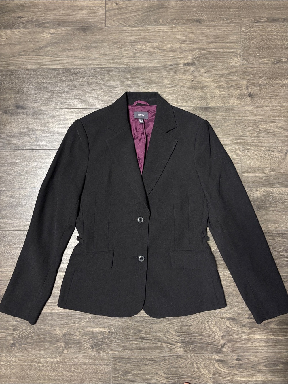 Mexx Black Blazer with Plum Interior